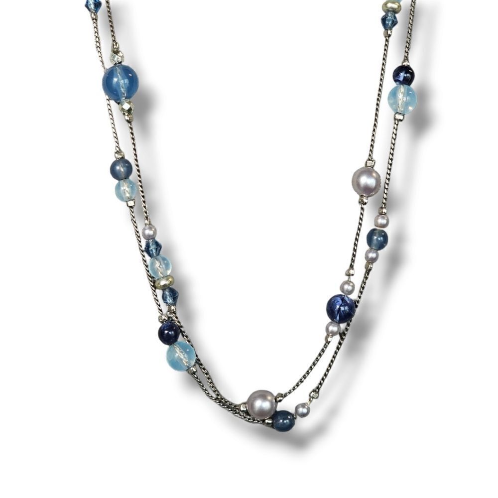 Serene Shores Double Strand Beaded Necklace (NWOT)